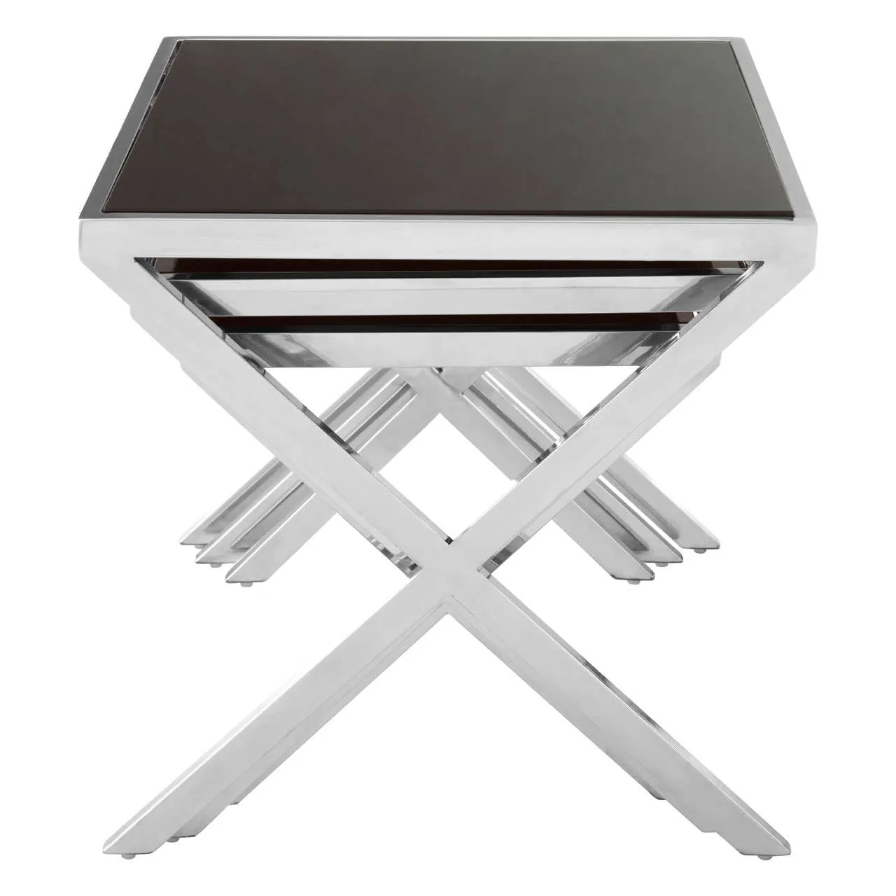 Ackley Chrome Finish Nesting Tables