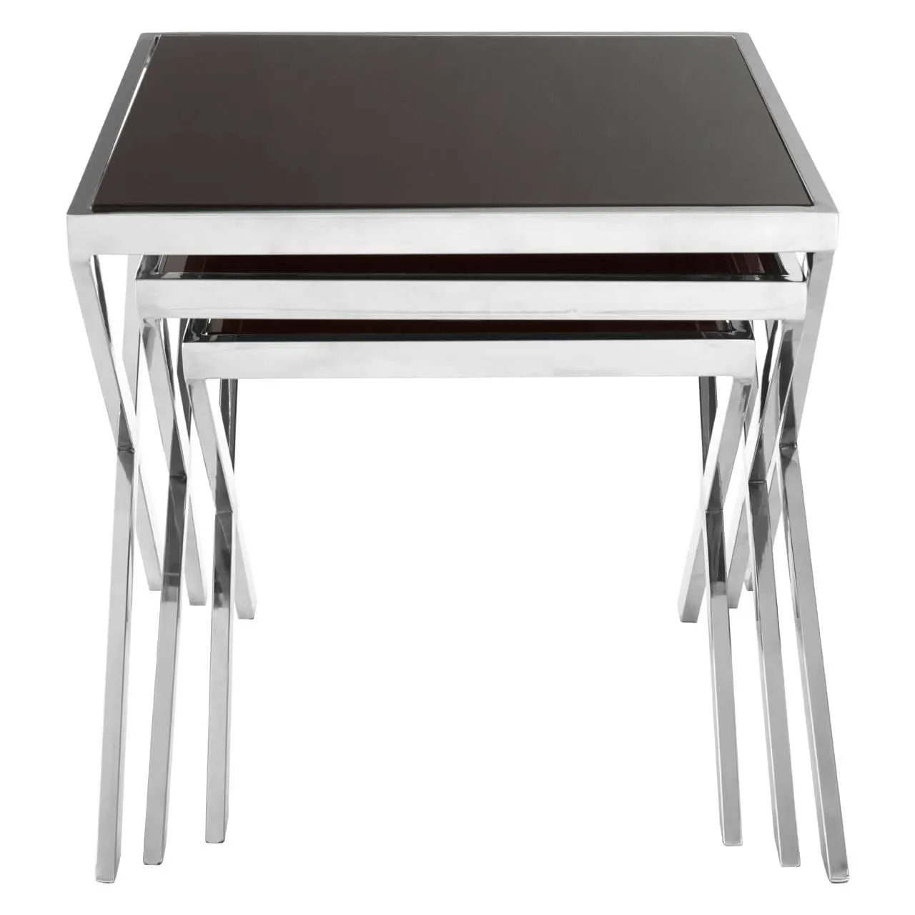 Ackley Chrome Finish Nesting Tables