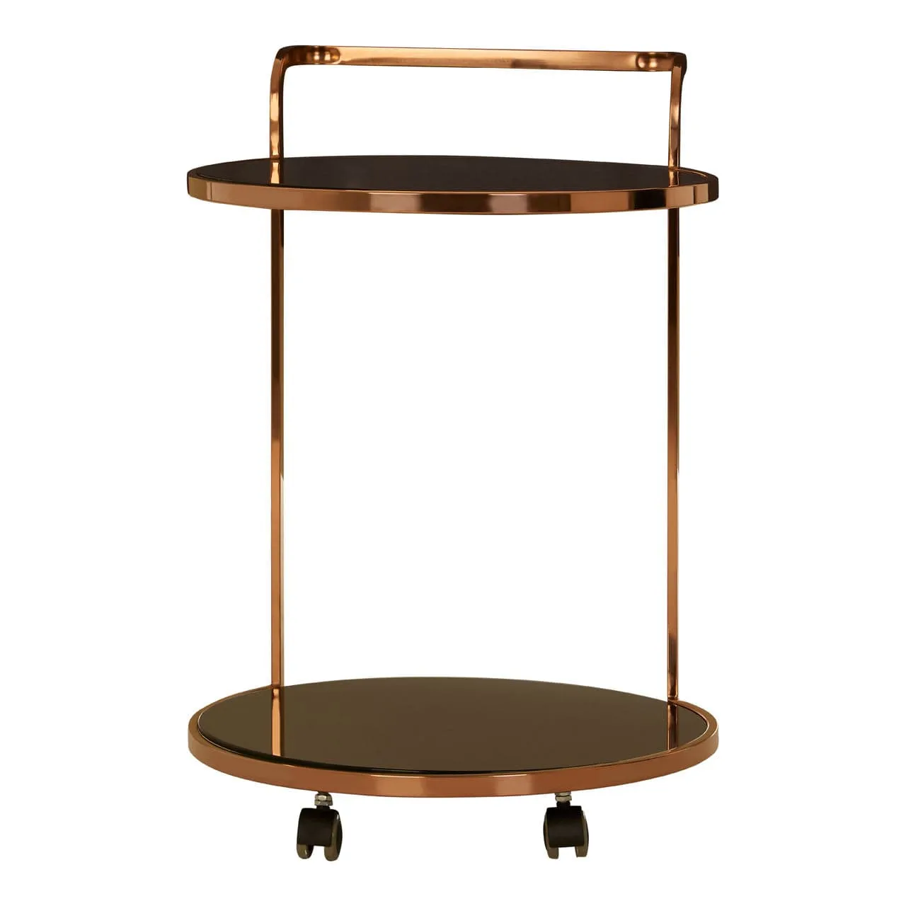 Ackley2 Tier Gold Finish Drinks Trolley