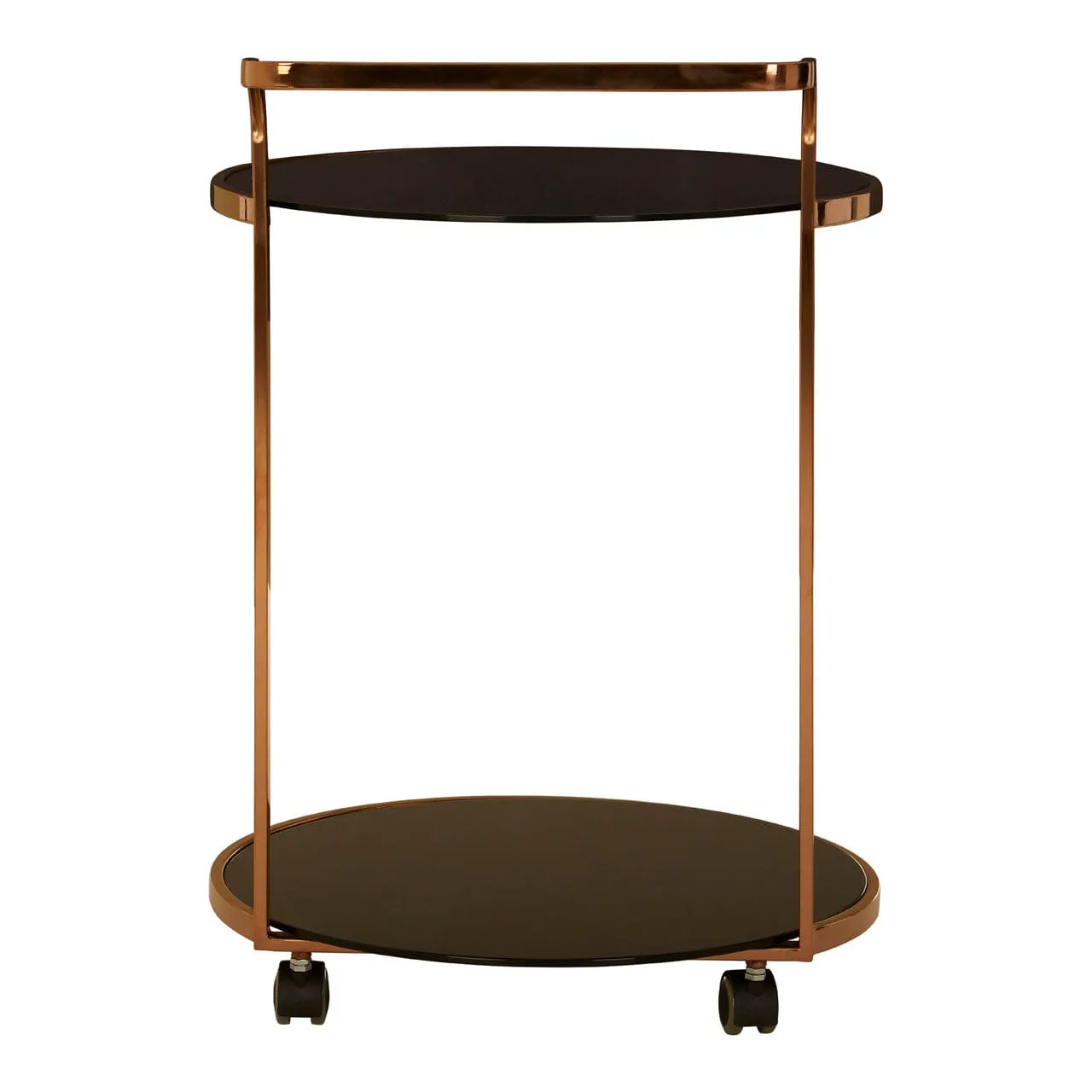 Ackley2 Tier Gold Finish Drinks Trolley