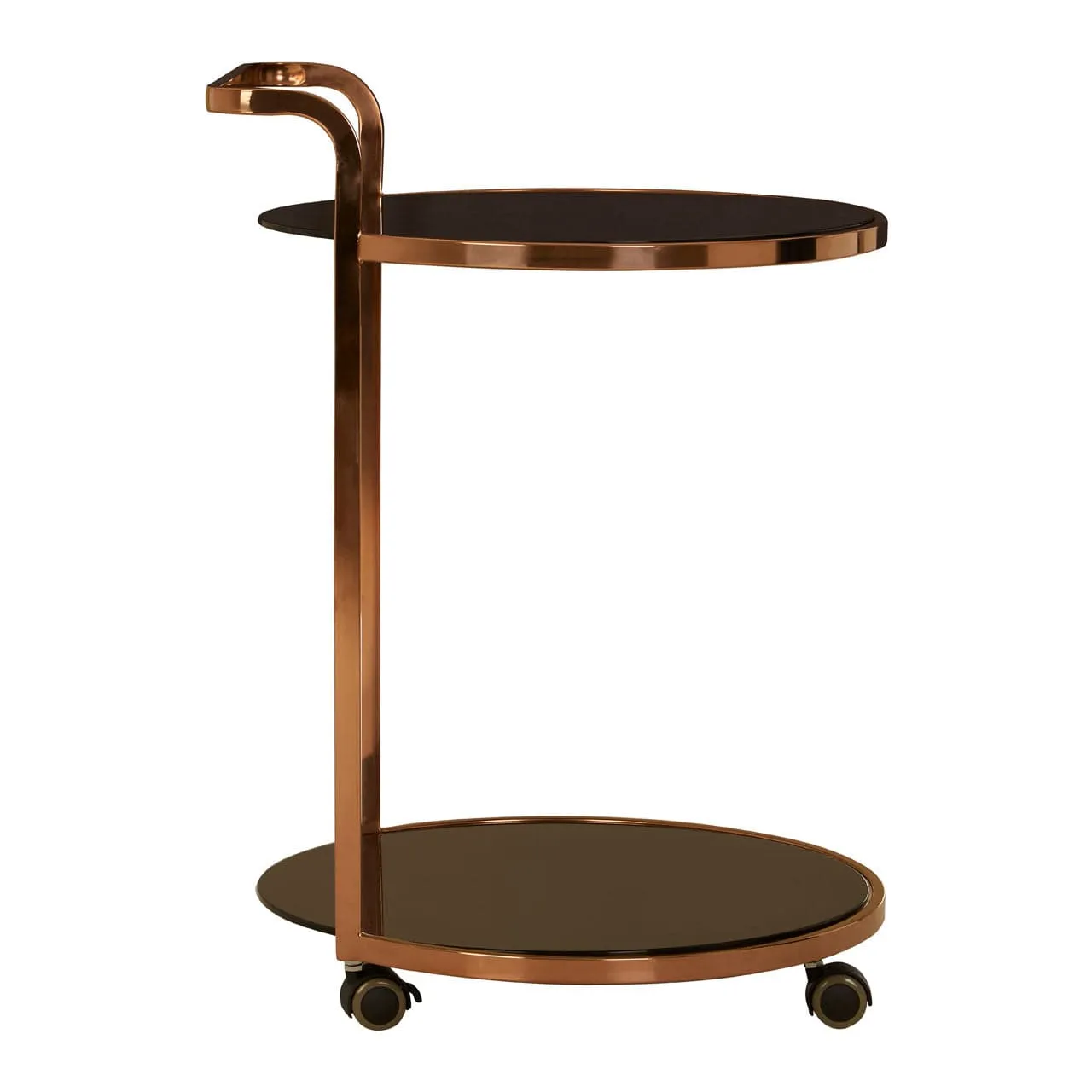 Ackley2 Tier Gold Finish Drinks Trolley