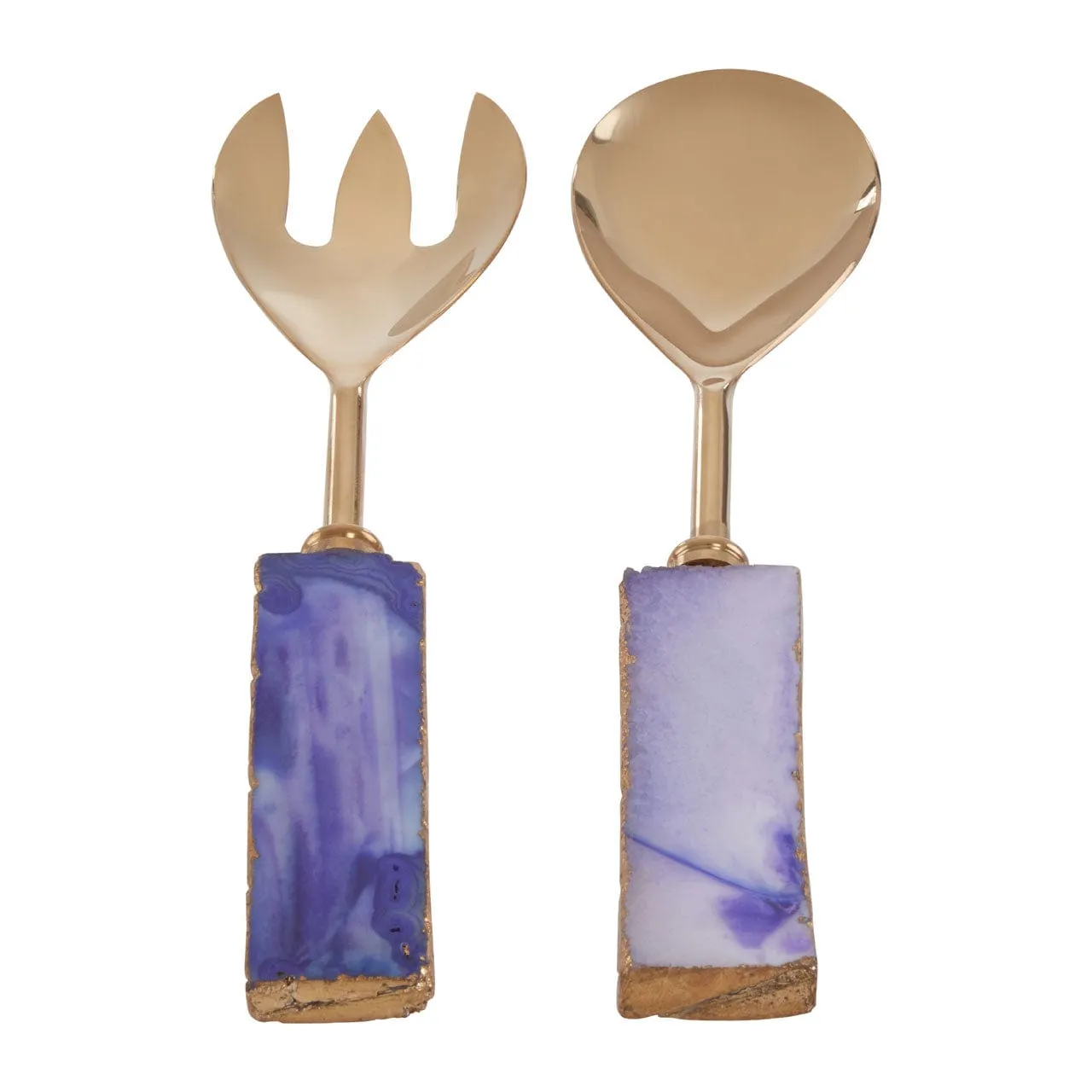 Agata Blue Warm Metallic Serving Set