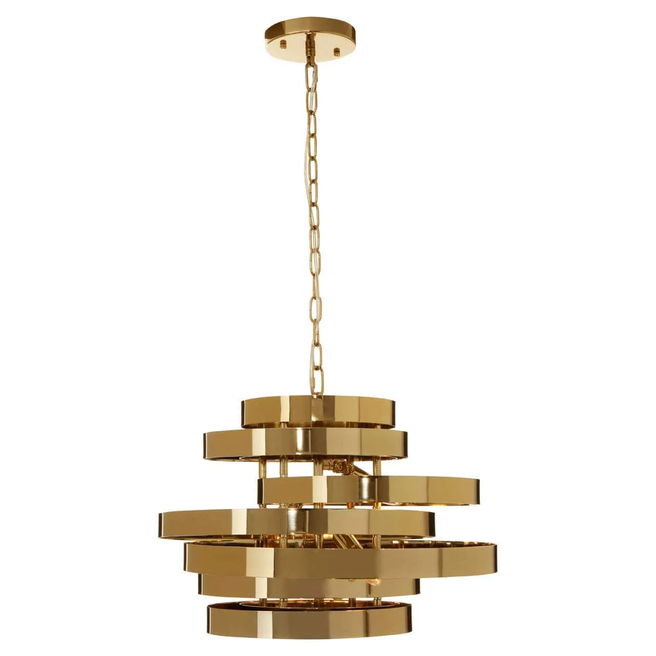 Alana 4 Bulb Gold Finish Pendant Lamp