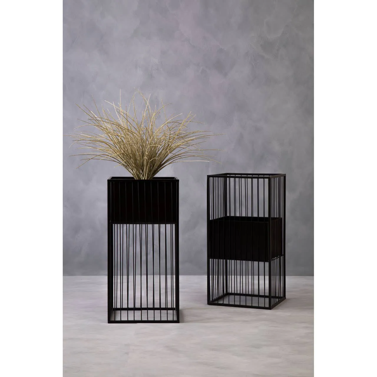 Alden Black Floor Standing Planter