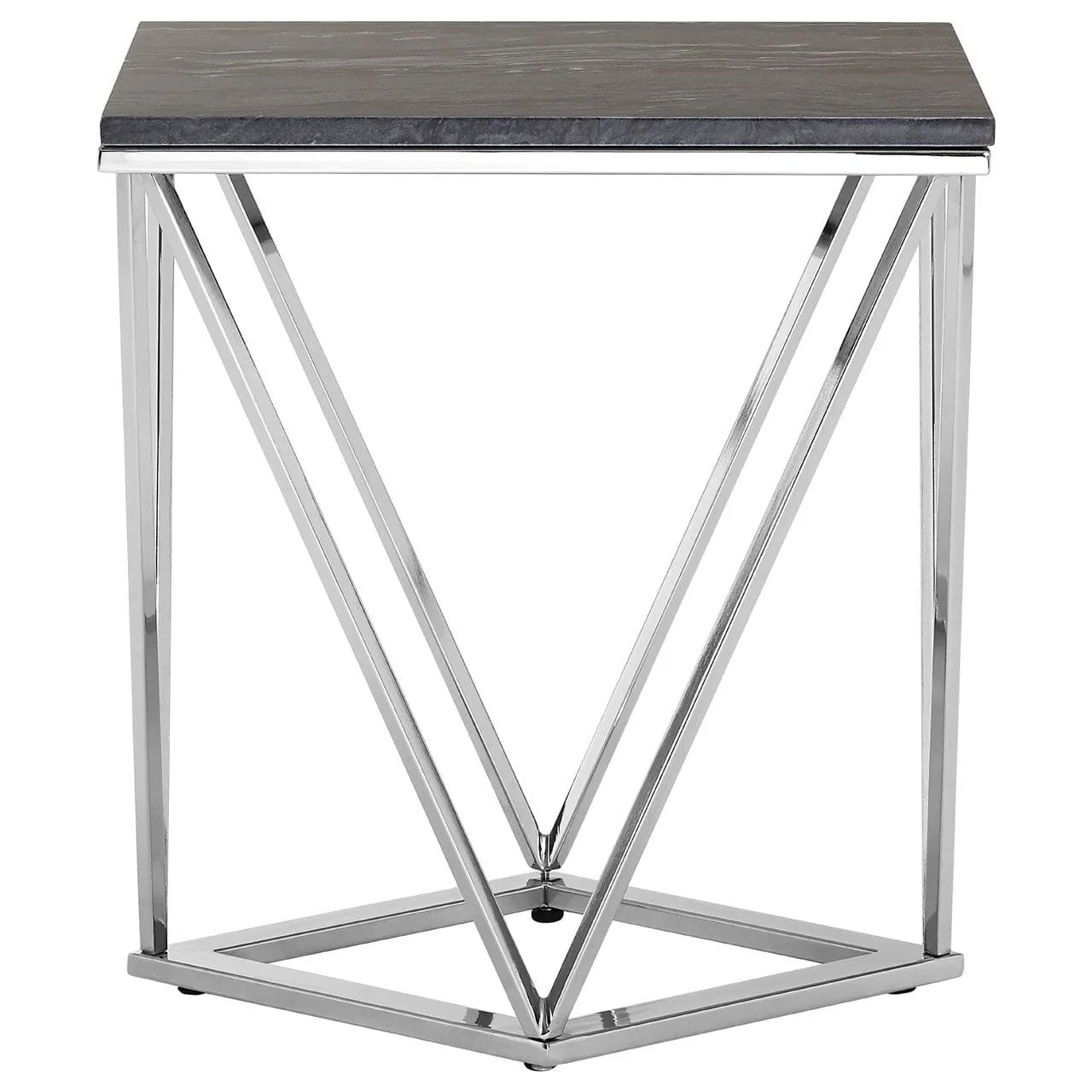 Allez Rectangular Chrome End Table