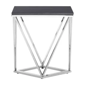 Allez Rectangular Chrome End Table