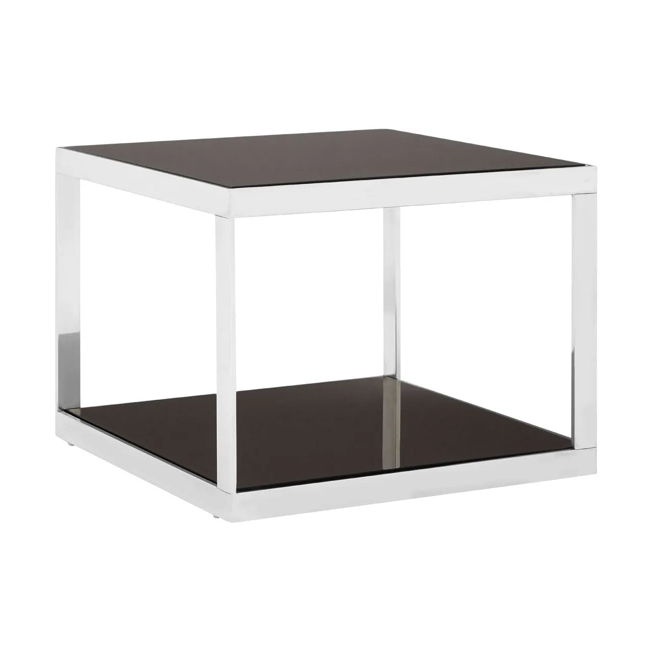 Allure Silver Finish Square Coffee Table