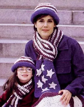 Americana Hat and Scarf Pattern (Crochet)