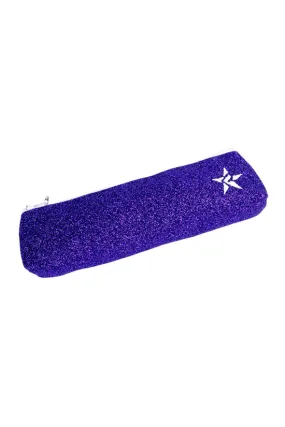 Amethyst Rebel Pencil/Brush Bag with White Zipper