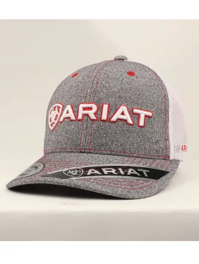 Ariat A300000806 Mens Embroidered Signature Logo Heather Red White Grey