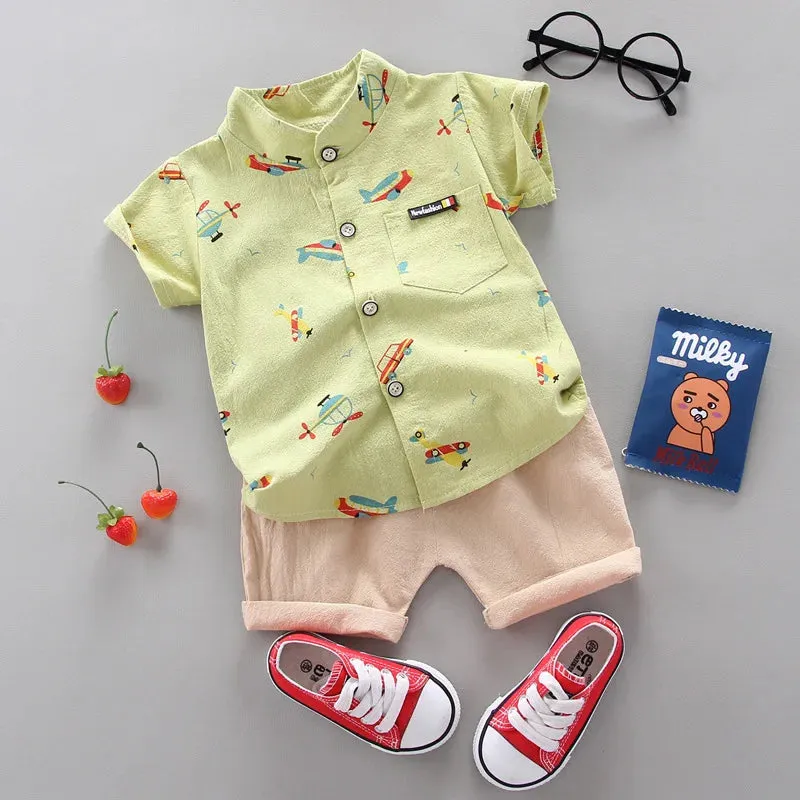 Baby Boy Summer Airplane Space Clothing Sets