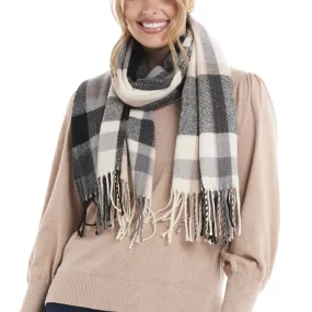 Betty Basics Kourtney Scarf in Black Caramel Check