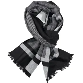 Black & Light Grey Pattern Scarf