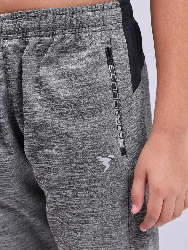 Boys Melange Slim Fit Trackpants with TECHNO GUARD