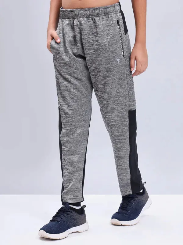 Boys Melange Slim Fit Trackpants with TECHNO GUARD