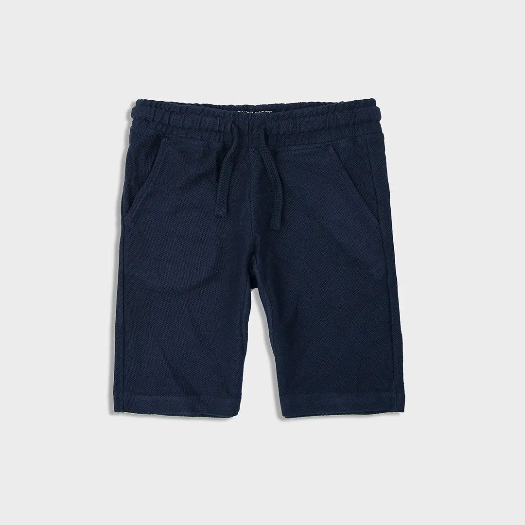 Boys Navy Soft Cotton Pique Short