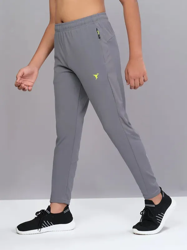 Boys Solid Slim Fit Trackpants with TECHNO GUARD