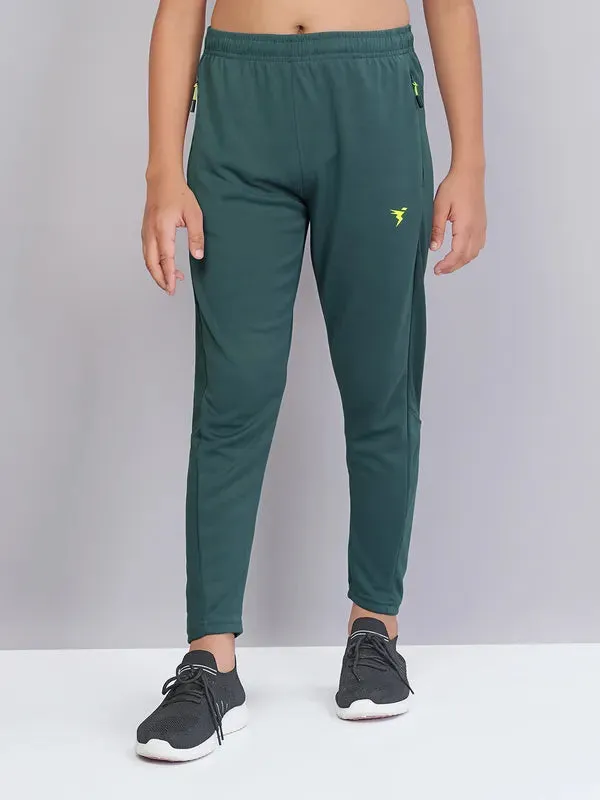 Boys Solid Slim Fit Trackpants with TECHNO GUARD