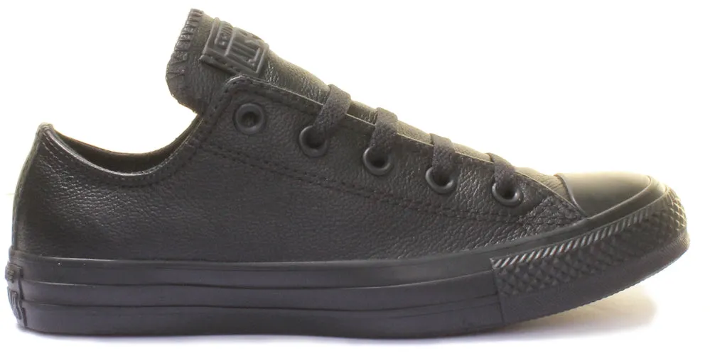 Converse 135253 CT All Star Low Leather Trainer In Black For Unisex