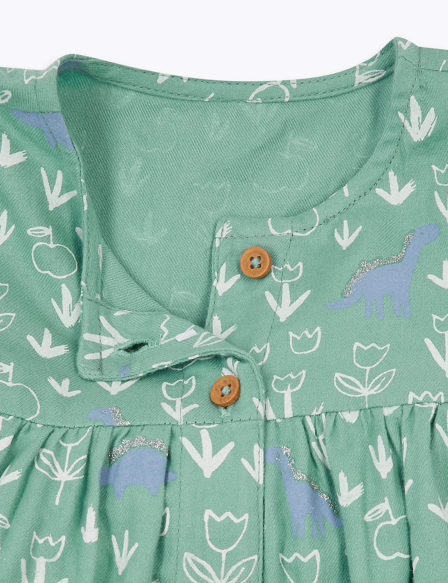 Cotton Dinosaur Woven Dress