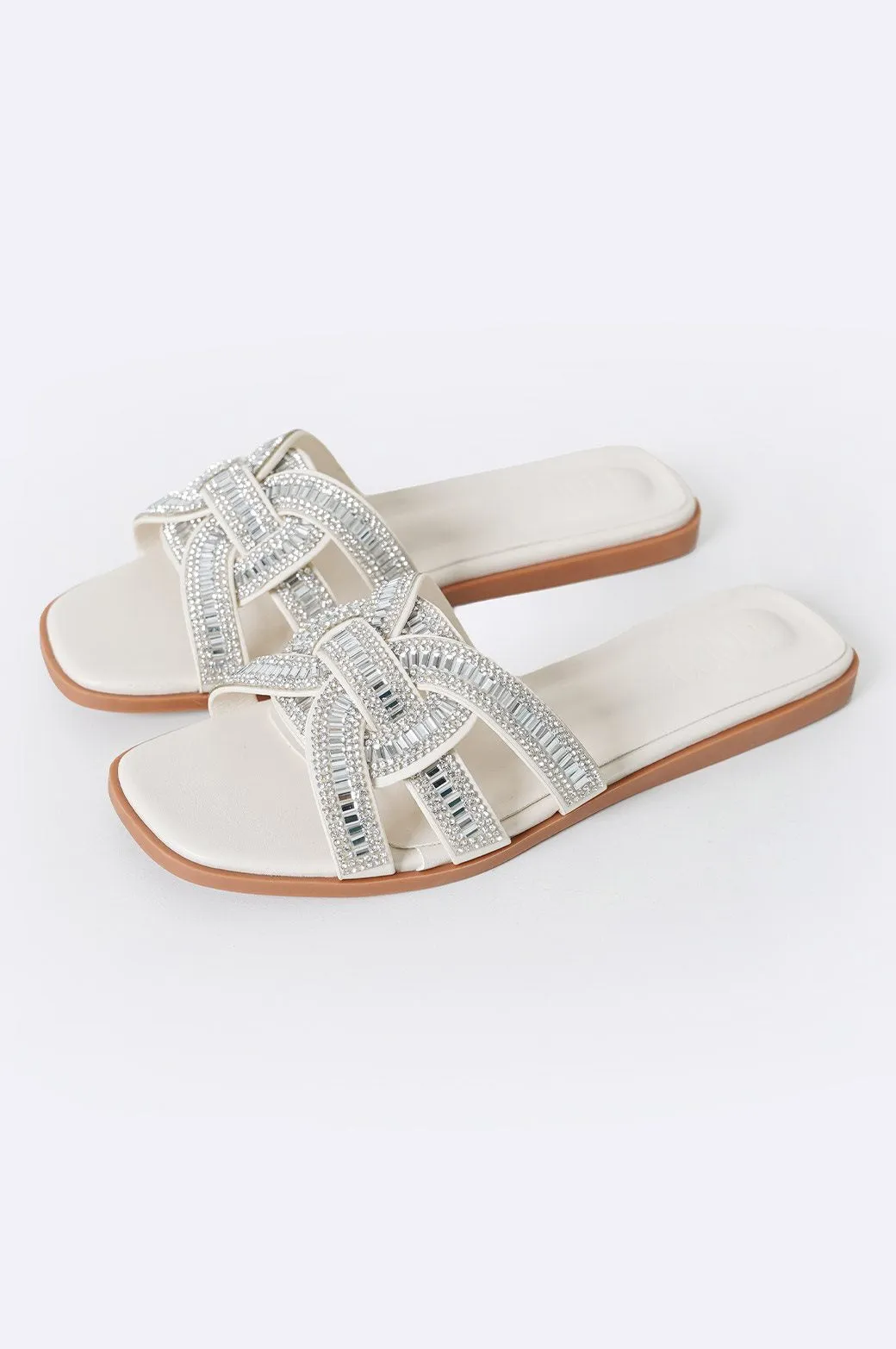 CRYSTAL STUDDED SLIDES