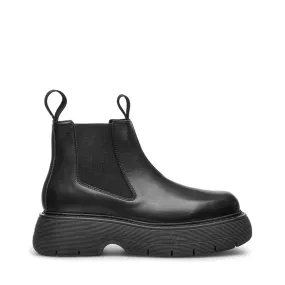 Ella Black Leather Chelsea Boots