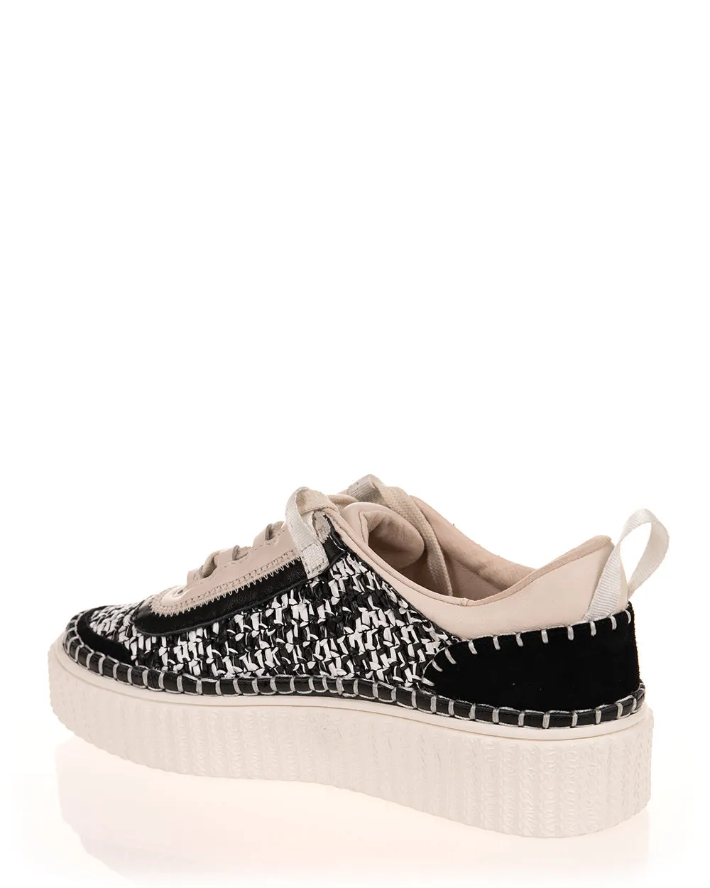 Hael & Jax Prince Black Multi Leather Sneaker