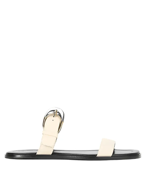 Harlow Flat Sandal in Cream