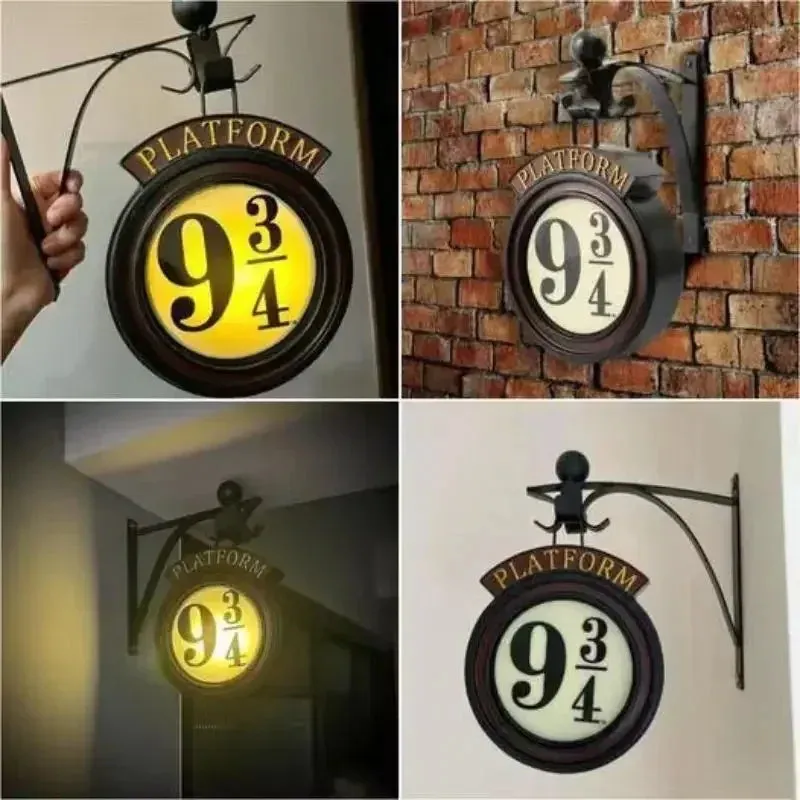 Harry 9 3/4 Night Light pendant home LED Potter wall lamp Home Decoration Children's Festival Gifts Halloween Gifts