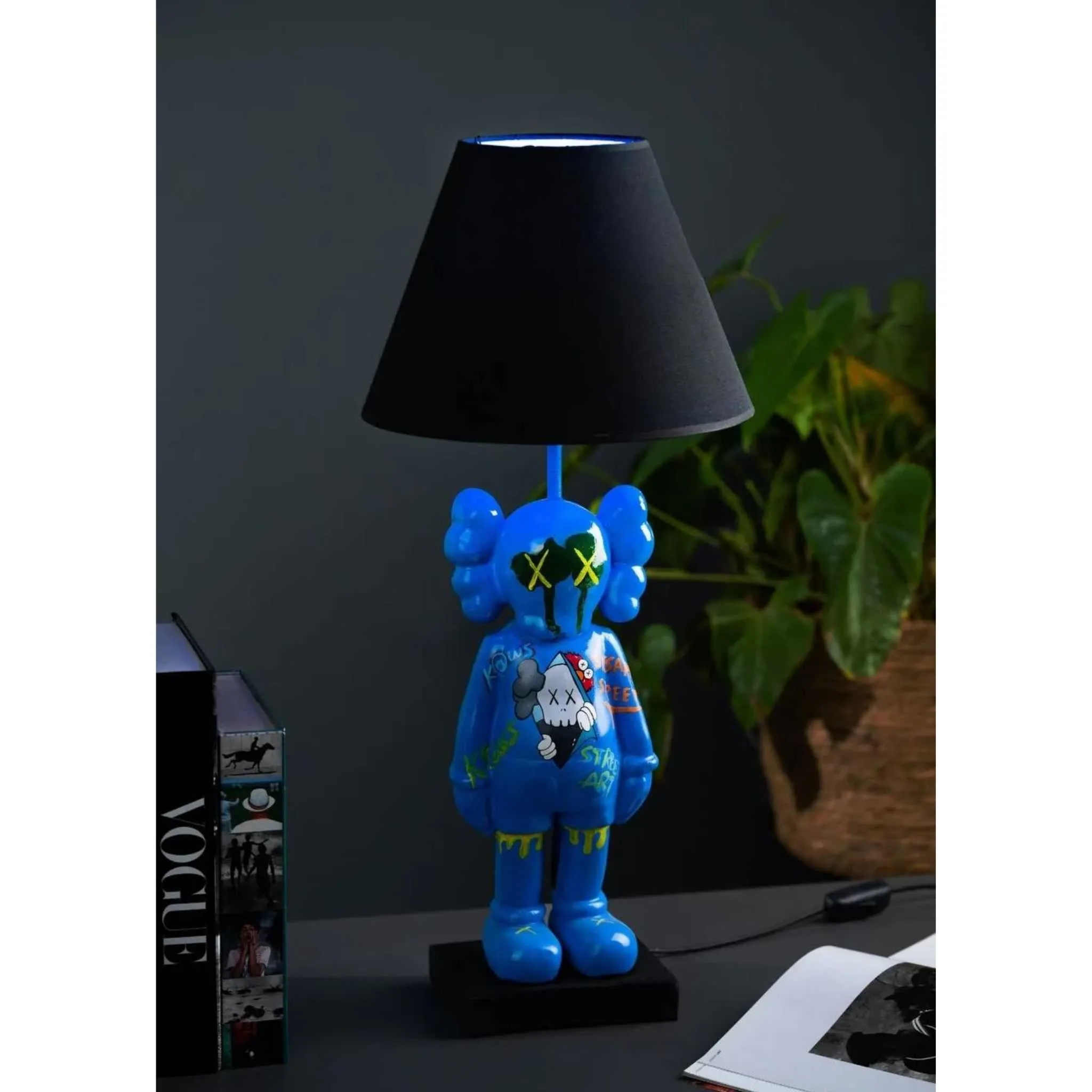 Illuminated Blue: The KAWS Sculpture with Lampshade