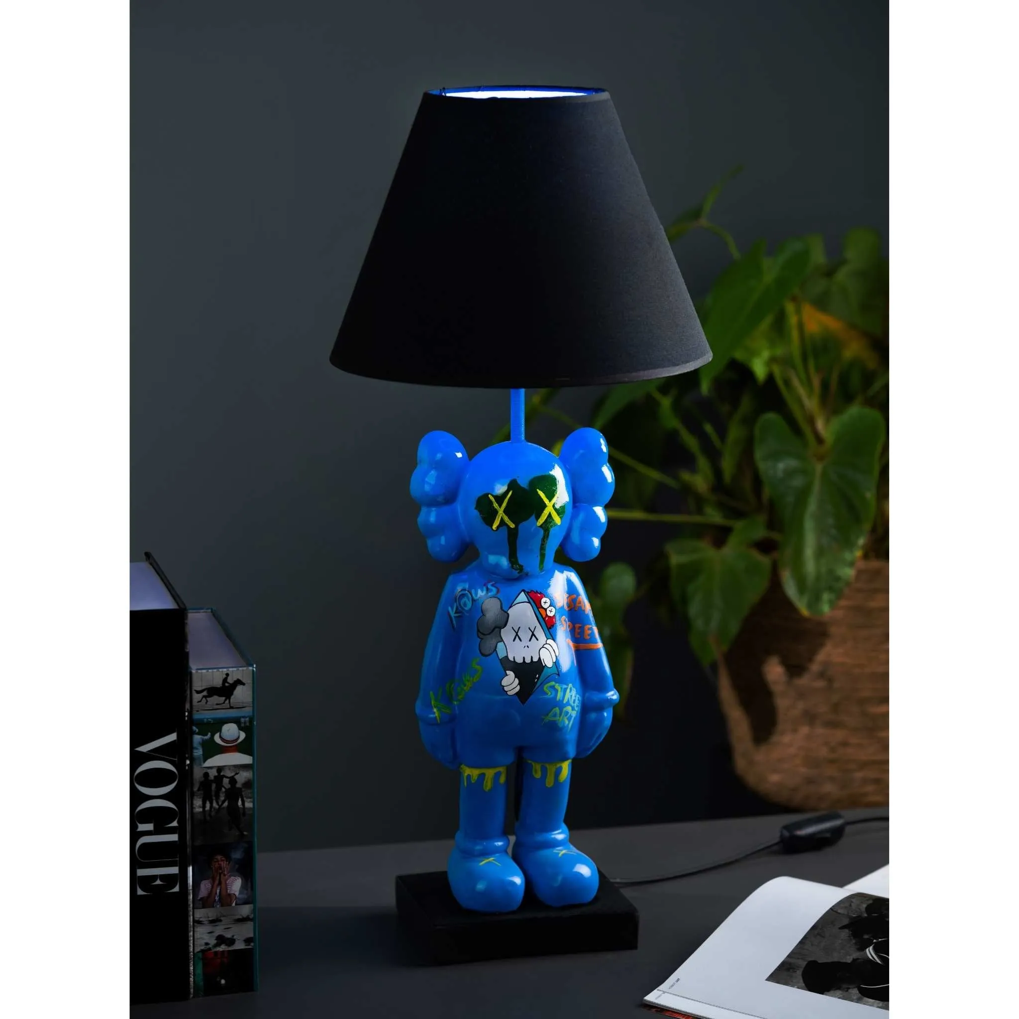 Illuminated Blue: The KAWS Sculpture with Lampshade