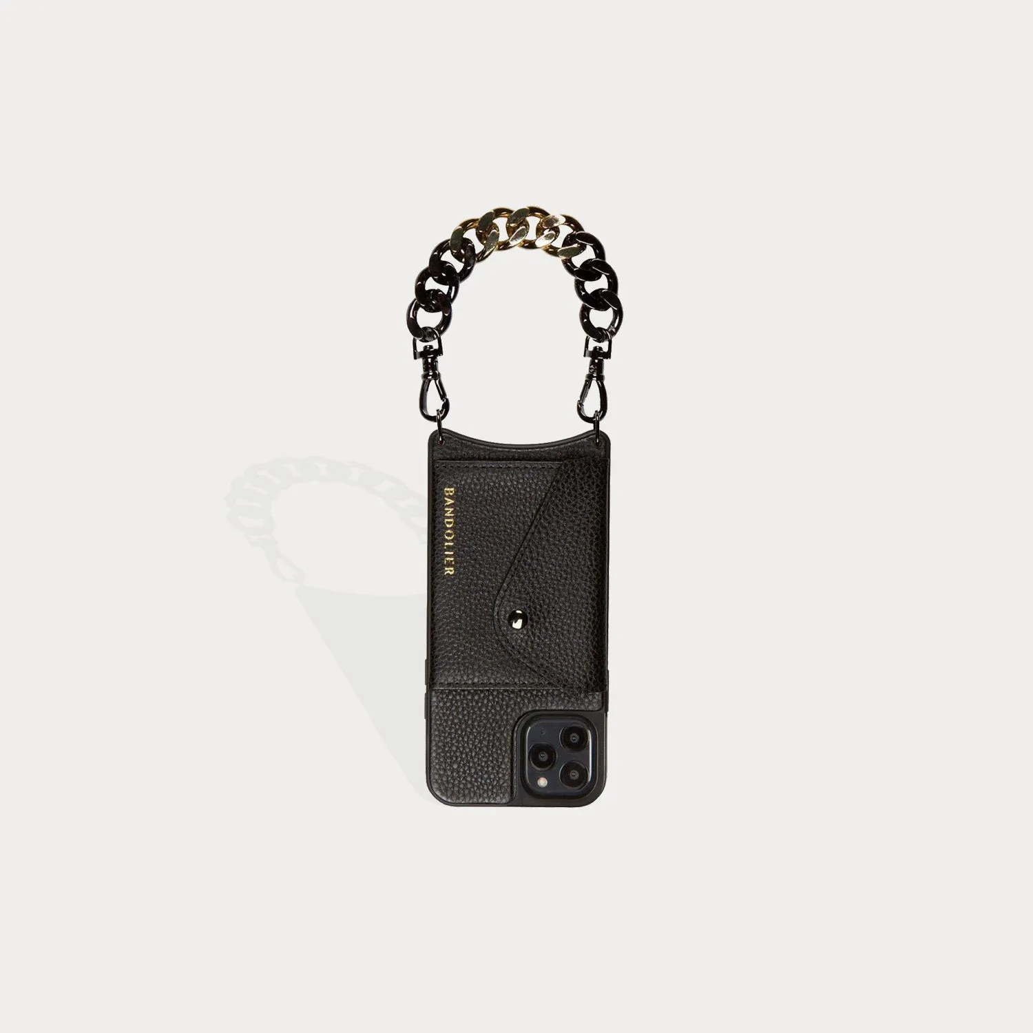 Lola Pewter Bandolet Strap - Black/Gold