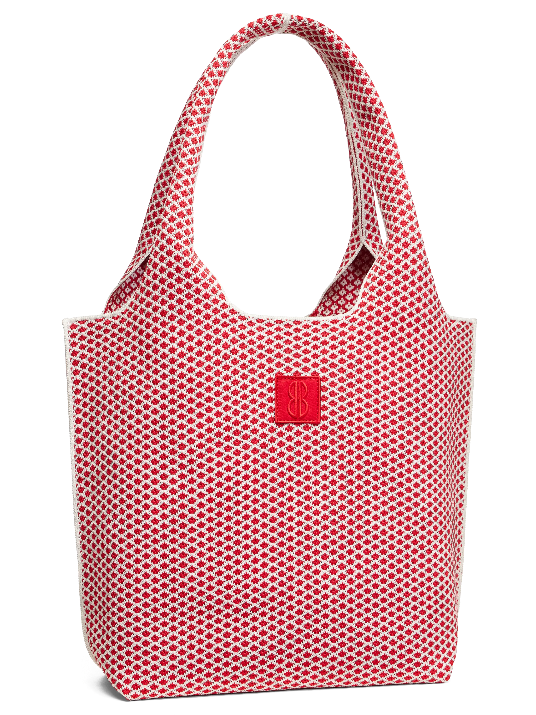 medium - Red Diamond Tote With Pouch