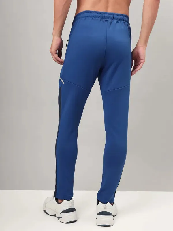 Men Colorblock Relax Fit Trackpants with ELASTO PLUS