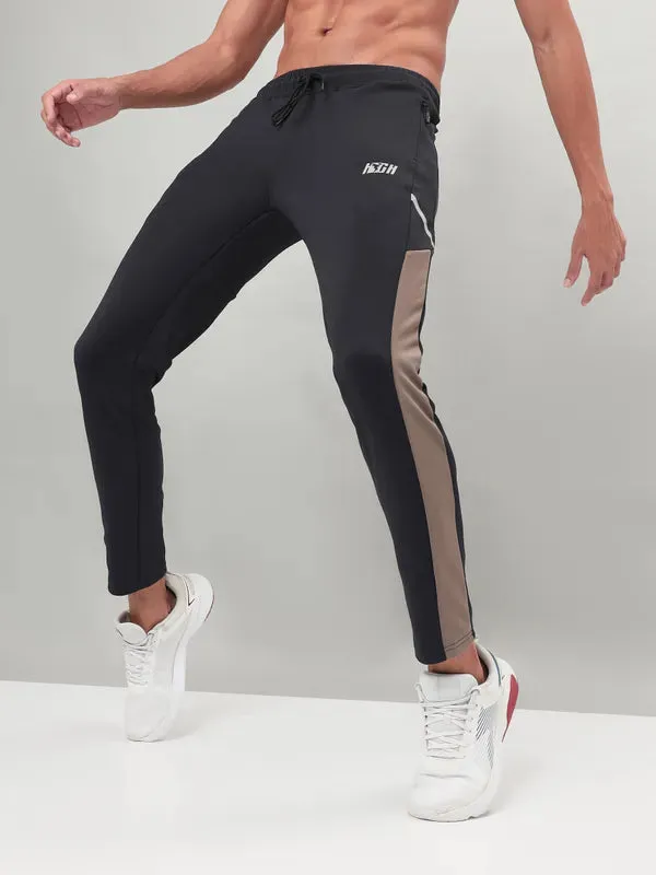 Men Colorblock Relax Fit Trackpants with ELASTO PLUS