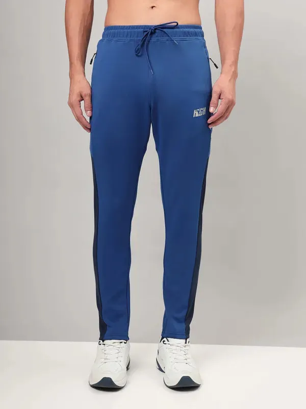 Men Colorblock Relax Fit Trackpants with ELASTO PLUS