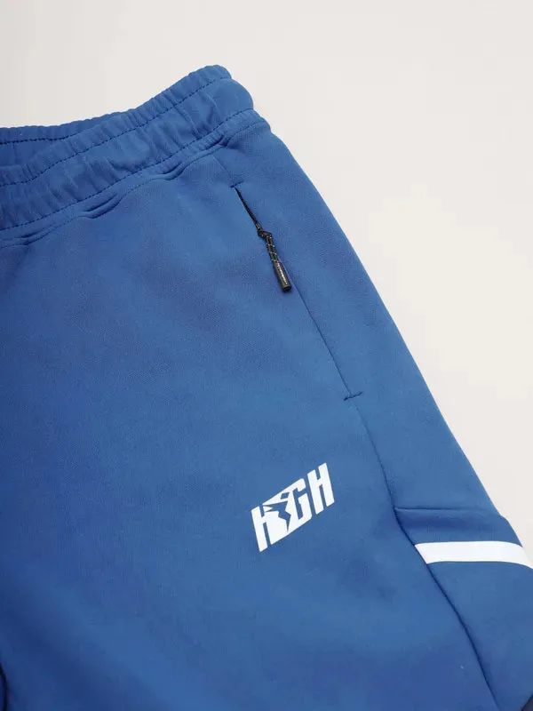 Men Colorblock Relax Fit Trackpants with ELASTO PLUS