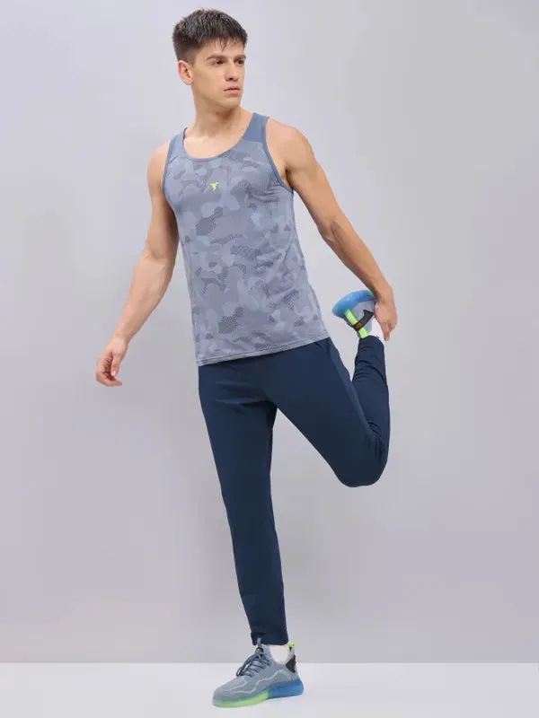 Men Colorblock Slim Fit Crew Neck Innerwear Vest with VENTMESH