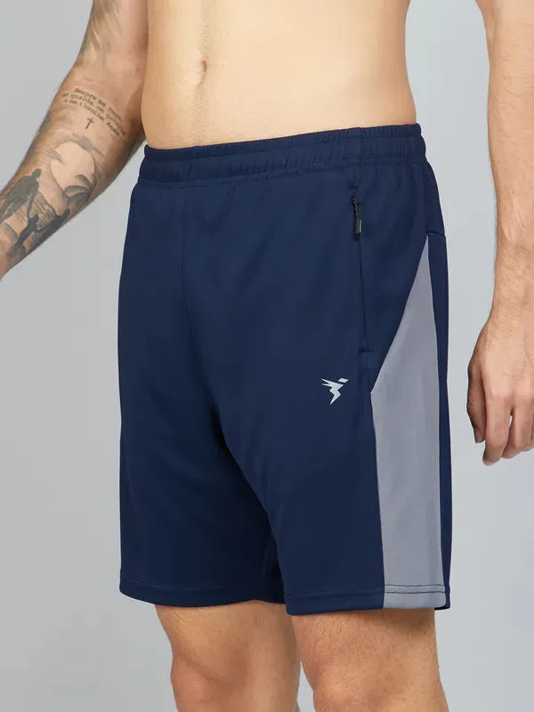 Men Colorblock Slim Fit Shorts with TECHNO DRY