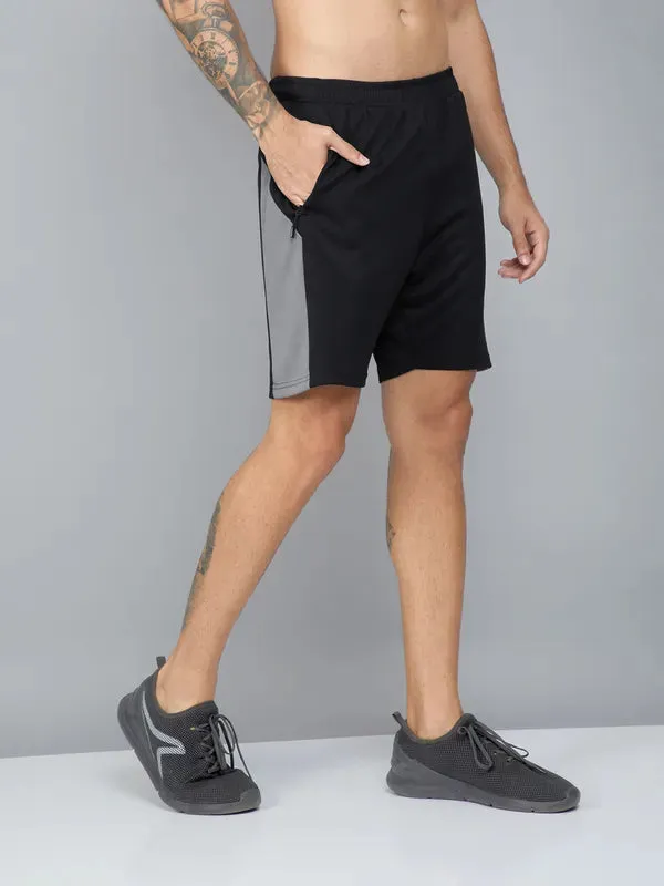 Men Colorblock Slim Fit Shorts with TECHNO DRY