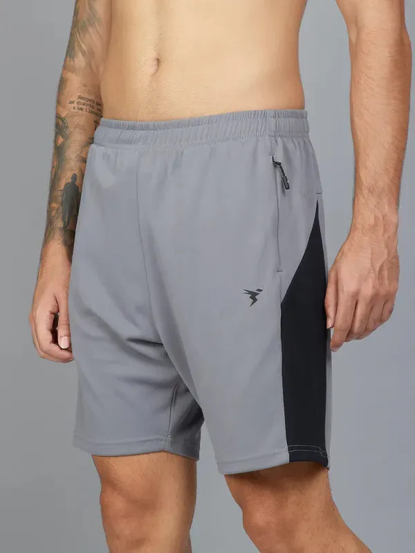 Men Colorblock Slim Fit Shorts with TECHNO DRY