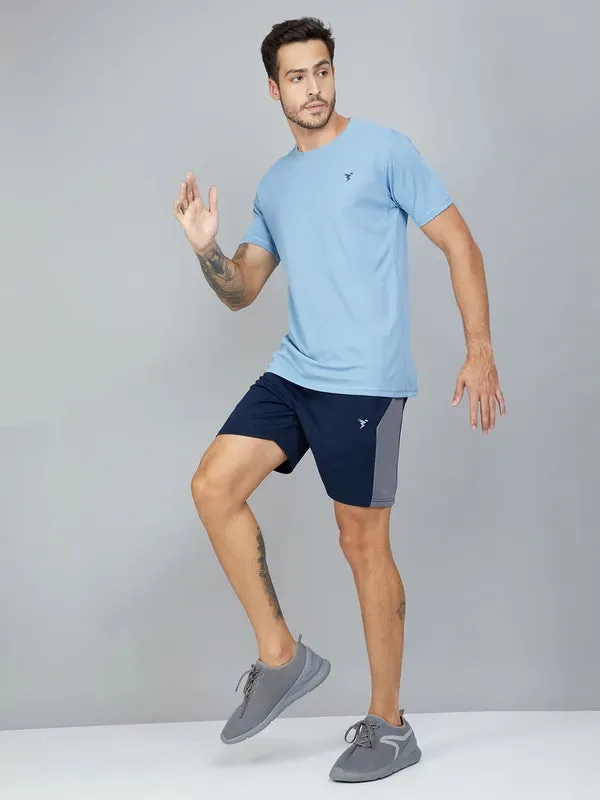 Men Colorblock Slim Fit Shorts with TECHNO DRY