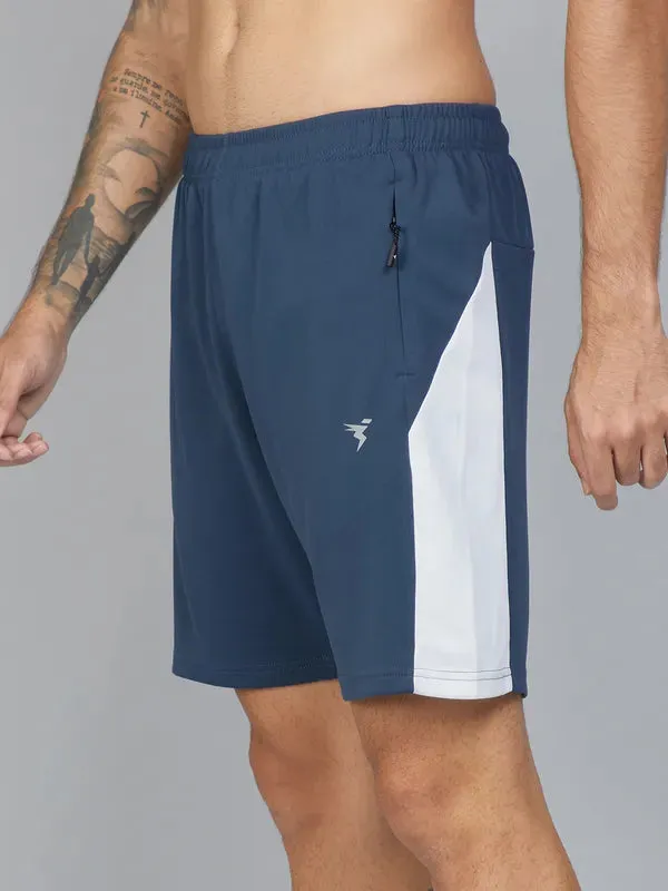 Men Colorblock Slim Fit Shorts with TECHNO DRY