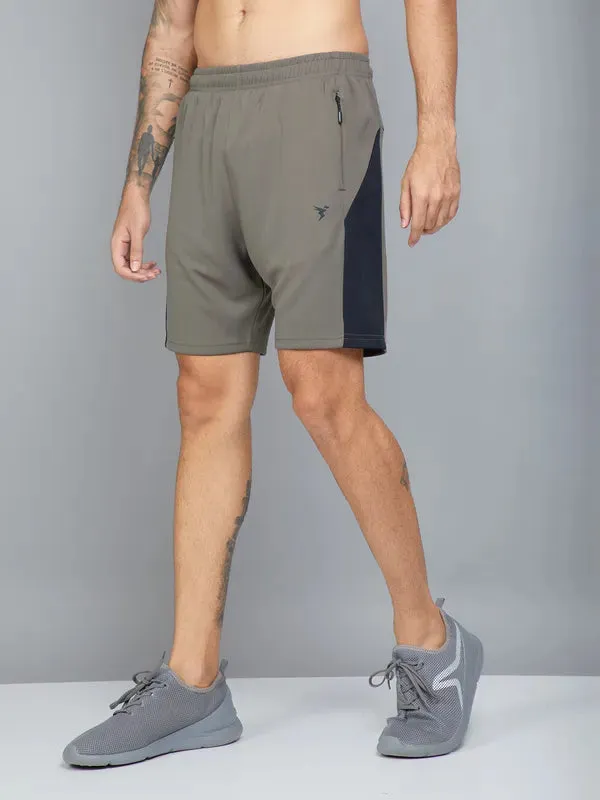 Men Colorblock Slim Fit Shorts with TECHNO DRY