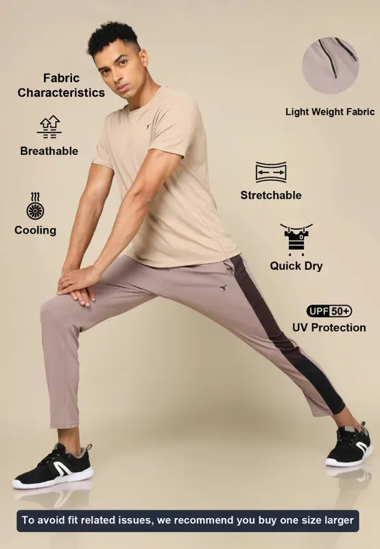 Men Colorblock Slim Fit Trackpants with ELASTO PLUS