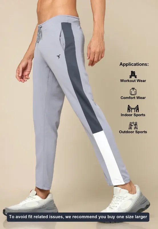 Men Colorblock Slim Fit Trackpants with ELASTO PLUS