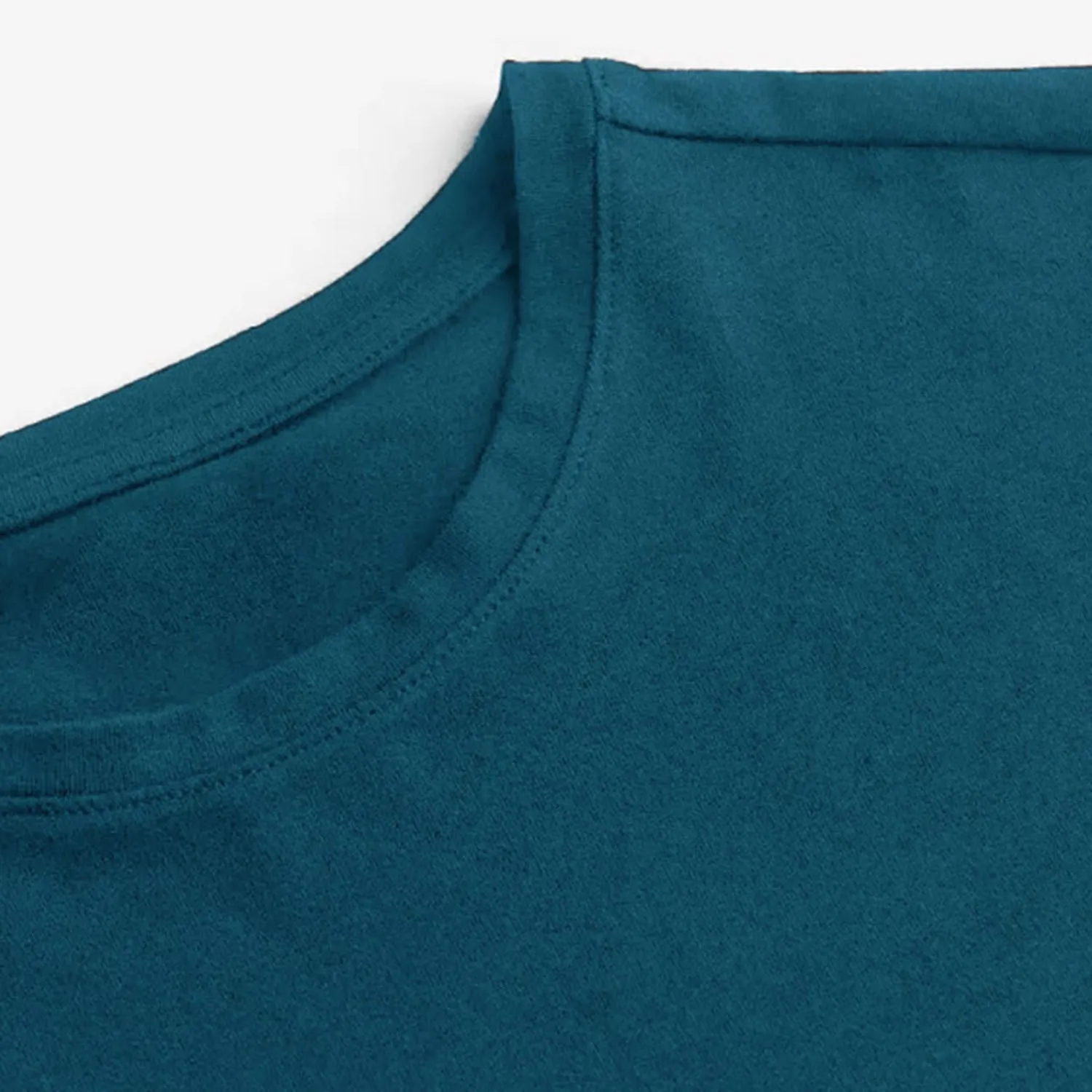 Men Soft Cotton Long Sleeve Teal T-Shirt