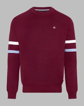 Merc London Clothing MEDWAY Crew Top Burgundy