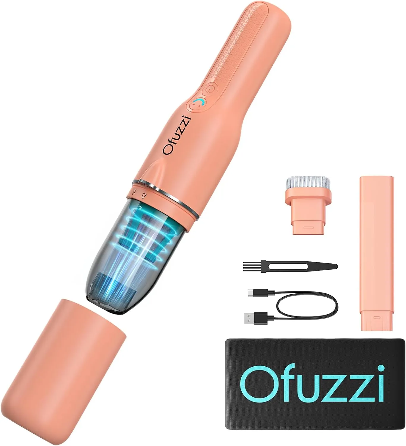 Ofuzzi Slim H7 Pro Cordless Vacuum, 1.0LB, 27AW/11kPa, Handheld Vacuum Cordless with LED Lighting and Two-Speed Modes