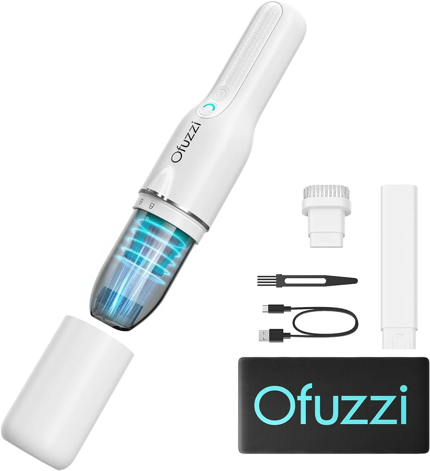 Ofuzzi Slim H7 Pro Cordless Vacuum, 1.0LB, 27AW/11kPa, Handheld Vacuum Cordless with LED Lighting and Two-Speed Modes